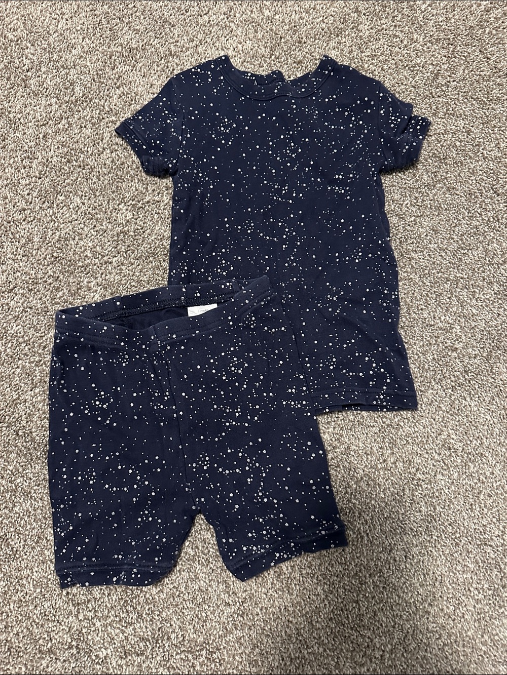 GAP Navy and White Speckled Short Pajama Set